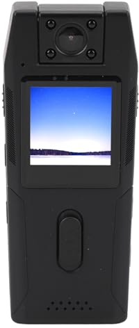 Yctze Petit Enregistreur Vidéo 1080P avec Nocturne, écran Couleur 1,3 Pouces, Grand Angle 120 Degrés, jusqu'à 128 Go, Batterie 600 MAh – Caméscope de Poche pour Les Forces de