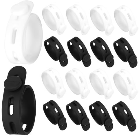 Angoily 20stücke Silikon Kabelbinder Flexible Kabelorganisation Für Zuhause Und Büro Wiederverwendbare Kabelstraps Zur Effektiven Verwaltung Von Ladegeräten Usb-kabeln Und Mehr