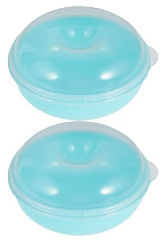 MAGICLULU Bagel Storage Container 4.92X4.92X2.56 Inch Transparent Bread Fresh-Keeping Box Reusable Plastic Bread Container with Lid for Kitchen Bakery and Home