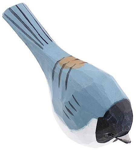 Warmhm Vogelfiguren für Zuhause Vogelstatue Vogelornament Aus Holz Vogeldekor Künstliches Vogelmodell Rustikale Vogelfigur