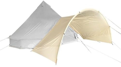 Outdoor Bell Tent Awning Canopy Sunshade Tarp for Camping Hiking Beach Travel Party Beige 3M/4M/5M/6M Round Camping Bell Tent Accessory