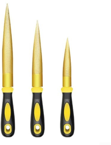 HEIBTENY Lime en bois 3 pièces de 4/6/8 pour le travail du bois, outil de râpe semi-circulaire et plat pour limer et polir tous types de bois tendre/durs et plastiques