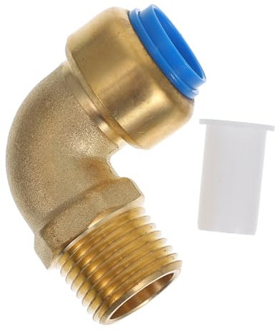 ABOOFAN 90degree Water Pipe Joint Brass Elbow Fitting Push-to-connect Connector for Rv Plumbing Systems Outdoor Hose Adapter Pipe Fittings