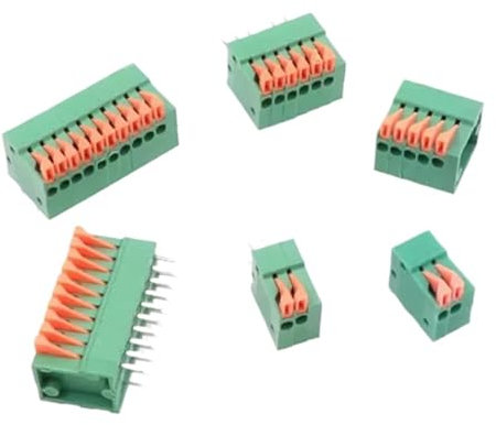 100 pezzi KF141V Connettore for morsettiera PCB passo 2,54 mm 2/3/4/5/6/7/8/9/10P Terminale a vite dritto(9P)