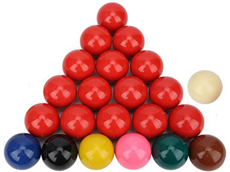 Sorandy 22pcs Billardkugeln Set, 52,2 Mm / 2,1 Zoll Snooker Billard Pool Bälle Set Harz Lime Pulver Pigment Tischkugel für Heimspiel Britisch Billard