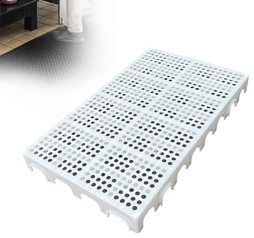 PQXQZ Palets Plastico Tarimas de Suelo Encajables Almohadilla de Rejilla Impermeable para Almacenamiento Palet Plastico para Artículos de Cocina Supermercado Garaje Armario Exterior y Trastero