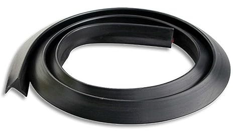 paraspruzzi automatici Striscia anticollisione in gomma per sopracciglia esterne per auto, nera, estensione parafango da 1,5 m, modanatura, bordo di rifinitura(Plain black)
