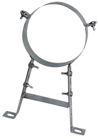 Sangle murale B pour tuyau de cheminée - Support mural pour tuyau rond de cheminée et poêle - Diamètre : 15 cm