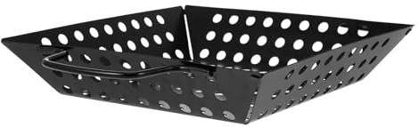 MINAOLULUS Piastra Antiaderente per Barbecue 9 Pollici Foro di Scarico, Padella Portatile in Materiale Resistente al Calore, Vassoio per Grigliare Outdoor per Carne e Verdure
