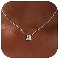 Milacolato Gold Kette mit Buchstaben Halskette Damen Silber 925 Namenskette Personalisiert Initialen A-Z Anhänger Kette mit Namensanhänger als Geburtstagsgeschenk für Frauen Mädchen