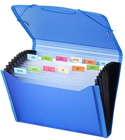Carchivo 19274050 Ordnungsmappe Fächermappe, A5, Blau