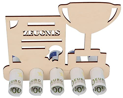 Spruchreif Geldgeschenk Prüfung – Zeugnis Geschenk aus Holz | Holz-Geldgeschenk, Gravur Zeugnis, zum Aufstellen, für Prüfung Abschluss Zeugnis