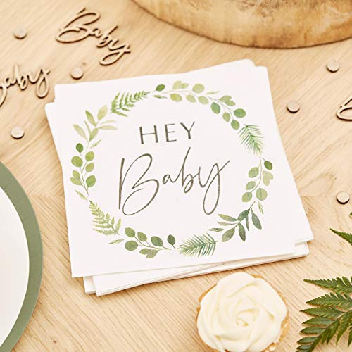 16 Hey Baby Babyparty Servietten