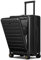 LEVEL8 Bagage Cabine avec Poche Avant pour Ordinateur Portable, Bagage à Main Trolley Rigide Valise Cabine avec 4 roulettes Doubles Pivotantes et Serrure TSA, 55CM, 35L, Noir