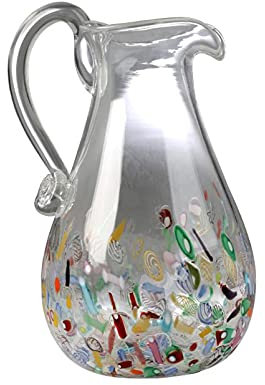 (Karaffe Acquario) Murano Karaffe Rialto/Acquario Gläser 2er Set. Hochwertige Handarbeit - Exklusive Erzeugnisse des Kunsthandwerks