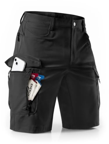 Wespornow Wanderhose Herren Kurze Schnelltrocknend: 7 Taschen Atmungsaktiv | 4-Wege-Stretch Wasserabweisend Leicht Robuste Trekkinghose mit Elastischer Bund für Outdoor Sommer
