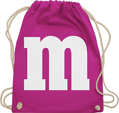 Shirtracer Turnbeutel Rucksack - Karneval Fasching - Taschen - Gruppen M und M Aufdruck I M&M Kostüm Gruppe I MundM & M I MM I Fastnacht I Fasnacht I Fasnet - Unisize - Fuchsia - rucksäcke jga