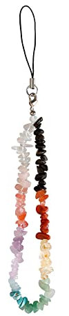 JekyTMP Handykette, Handyanhänger, Perlen Kette, Telefon Lanyard, Handy Lanyard, Kristallperle, Handyhülle Anhänger, Anhänger Kette, Handy Deko, Handschlaufe, Schlüsselanhänger, Regenbogen