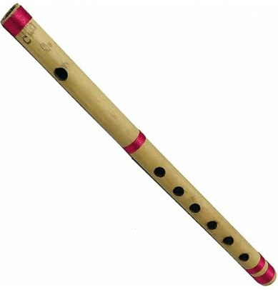 Indian Collectible Bansuri-Flöte aus Bambus mit 7 Löchern, indisches Musikinstrument Flöte (Design-3)