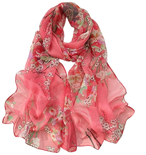 FAIRYGATE Chiffon Schal Musselin Tuch Damen Schal Halstücher Damenschal Seidenschal Warmer Leicht Schals Tücher Stolen Kopftücher A4714