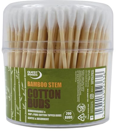 Quest 200 Cotton Buds (Bamboo Stem)