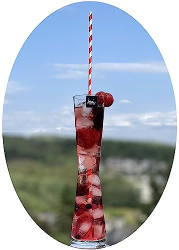 Topkapi elite 2-tlg Cocktail Glas Zollhaus I Aperol Spritz Gläser, Lillet Berry Gläser XL Größe + Papierhalm I XL ~0,5 Liter I Bleifreies Kristallglas I Partyglas I Made in Germany