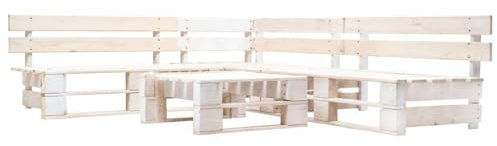 glasplatte Tisch,küchentisch klein,Tisch mit 4 stühlen Set,4-TLG. Garten-Paletten-Sofagarnitur Holz Weißdining Table Set 4 Chairs,bistrosets,Patio Tisch und stühle Set,