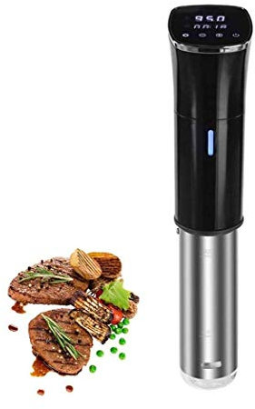 Cuiseur sous Vide 1800 W Circulateur à Immersion Sou Vide Machine Sou Vide Contrôle précis de la température et de la minuterie, Petit mais Puissant avec écran Tactile LED numériqu