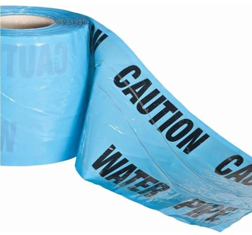 PDL – PegDev - High-Visibility Underground Detectable Warning Tape Water 150mm x 100m - Durable & Rot Resistant