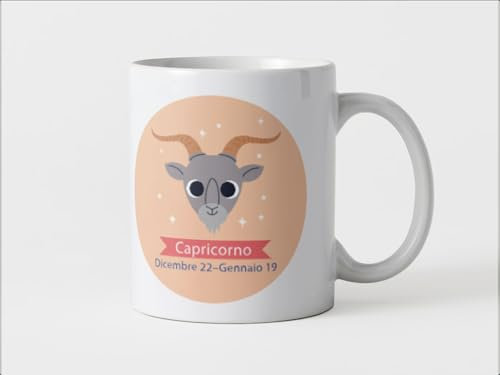 MODA MavillA une tasse spéciale en céramique 350 ml Idée cadeau originale pour toute occasion (Céramique, Capricorne)