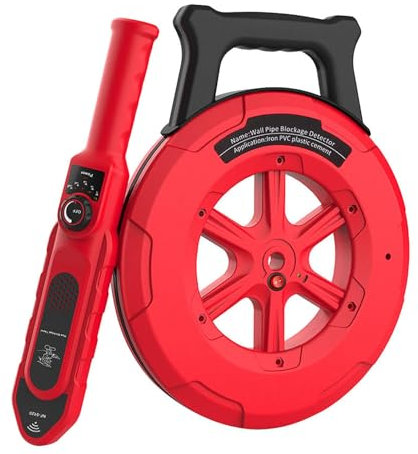 FfiMe Rilevatore di Blocchi di Tubi, Scanner per pareti di Tubi dell'Acqua, Strumento per Tubi dell'Acqua in PVC Metallico, Strumento diagnostico sotterraneo, 7 sonde, Rilevatore di Tubi da 30 m