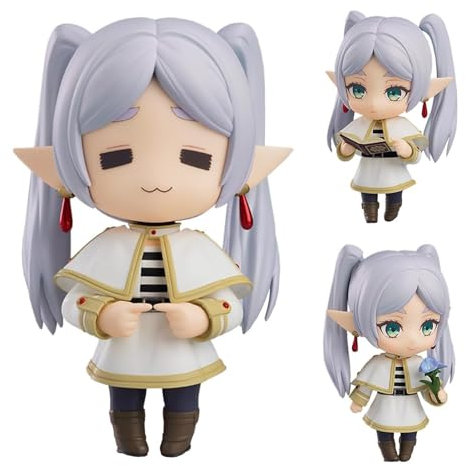 Frieren: Beyond Journey's End - Figura de Acción Q Edition Movible con Cara Intercambiable, Modelo PVC, Estatua Decorativa de Escritorio, Colección para Fans de Anime