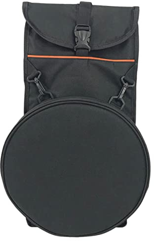TOGEVAL Oxford Gewebe Rucksack für Schlaginstrumente mit Verdicktem Polsterschutz Leicht zu Tragen zum Reisen Schwarze Trommeltasche für Drum Stäbe