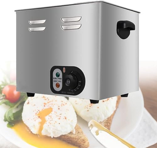 Hervidor de Huevos de Acero Inoxidable de 2600 W, hervidor de Huevos Comercial de Gran Capacidad de 60 Piezas, máquina automática para Huevos hervidos a Medias, para Huevos hervidos rápidos, Suaves,