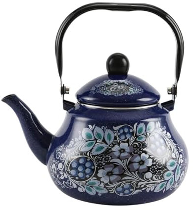 FLCPJGV Emaille-Teekessel, Kaffeekanne mit Deckel, Wasserkrug für Zuhause und Restaurant, 2.0 L
