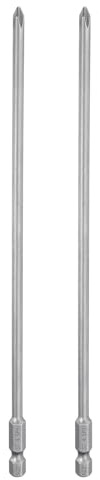 QUARKZMAN 2pcs Embout De Tournevis Cruciforme #1 Ph1 8 (200mm) L Acier S2 | Embout Visseuse long, 1/4 Hex Shank, Acier S2, Magnétique pour Tournevis Électrique 0.177 (4.5mm) Tige