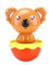 Generisch Wackel-Koala Babyspielzeug, Stehauf-Figur, Motorikspielzeug für Kleinkinder, Orange-Rot