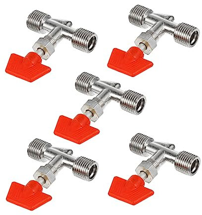 SHINEOFI 5pcs Needle Valve Ball Valve Thread Air Compressor Float Ball Accessories