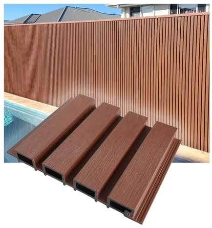Panneaux de clôture décoratifs imperméables à lattes acoustiques pour extérieur, insonorisation, carreaux de terrasse emboîtables pour jardin et piscine