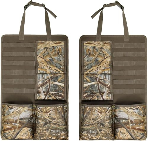 aiGear Auto Rücksitz Waffenständer Organizer mit MOLLE-Panel 2 Pack | Taktische Autositz Halter Lagerung, Universal Fahrzeuge, Sichere Jagd Ausrüstung Lagerung