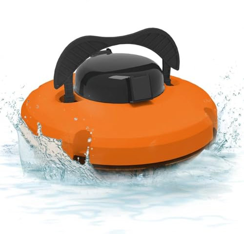 IYUESQ Robot Aspirador subacuático inalámbrico para Piscinas, automático, 120 Minutos de autonomía y 100 m² de Alcance, Pendiente de Ascenso de 15°, Resistencia al Agua IPX8, autoestacion