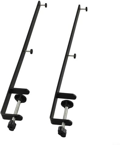 Jotekonoby 2 x verlängerte Metall-Schreibtischklemme. Stecktafel-Befestigungshalterung, Schreibtisch-Organisationshalter für Büro, Gaming, Wohnzimmer, Küche