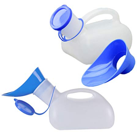 Urinal för män, bärbar 1 000 ml för camping, resor, universell toalett, resebehållare
