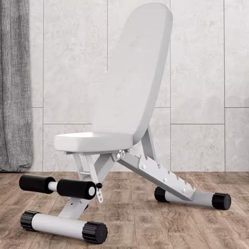 Banco de pesas plegable ajustable para entrenamiento de fuerza, entrenamiento de cuerpo completo en casa, equipo de fitness inclinado/declive