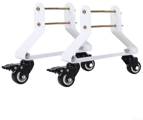Oniissy Soporte para ruedas de radiador con movilidad de 360 grados y función de rueda de freno, soporte de polea móvil de acero al carbono resistente para calentador eléctrico, juego de 2 unidades