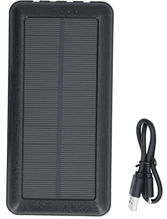 Power Bank Solare 30000mAh con 2 LED e 3 Uscite USB - Ricarica Sostenibile, Compatibile e Smartphone - Perfetto per Outdoor, Campeggio e Alpinismo