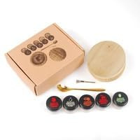 Glass Top Smoker Cocktail Smoker Kit With 5PCS Wood Chips Bartender Accessories For Whiskey Drinks Smoking for Men Gift Kit