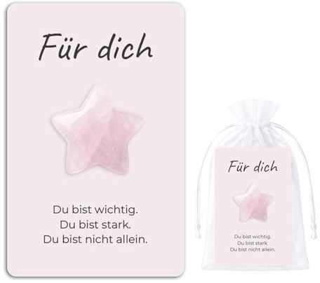 ELNIVOX Glücksbringer Geschenk für Frauen - Mutmacher Glücksstein