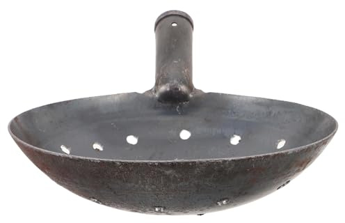 Cabilock Pala de Estiércol de Metal para Limpieza Agrícola con Agujeros de 1cm, Herramienta Multipropósito de Hierro para Mantenimiento de Canalones y Drenajes
