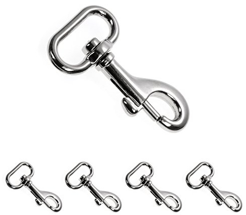 Ganzoo Wirbelkarabiner aus legiertem Stahl für Paracord und Hundezubehör | Anschlussöse zur Projektintegration, federnder Schnapper, flexible Bewegungsaufnahme, geeignet zu Bastelarbeiten, Reparaturen